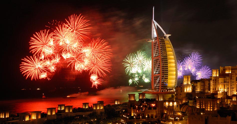 fireworks in Dubai